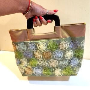 The Silk Trading Co.  100% Silk Embroidered Purse